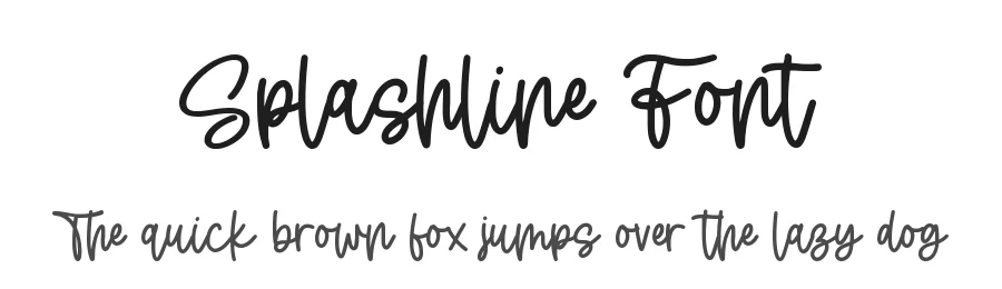 Splashline Font by qwrtype — Script Handwritten Font