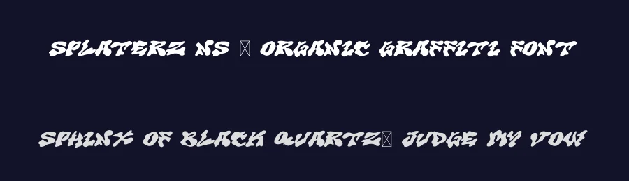 Splaterz NS – Organic Graffiti Font by Nurrehmet Studio — Display Font — thumbnail 2