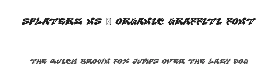 Splaterz NS – Organic Graffiti Font by Nurrehmet Studio — Display Font