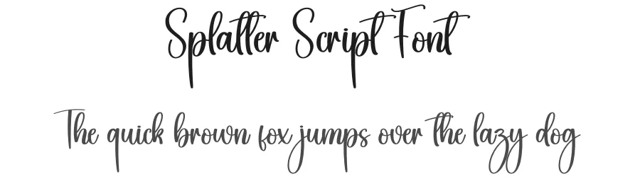 Splatter Script Font by creativeletter — Script Handwritten Font