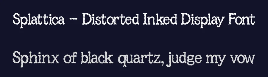 Splattica – Distorted Inked Display Font by Creacy Studio — Display Font — thumbnail 2