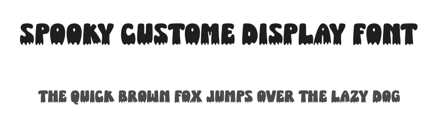 Spooky Custome Display Font
