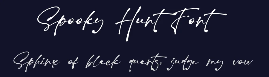 Spooky Hunt Font by Behind the ink — Script Handwritten Font — thumbnail 2