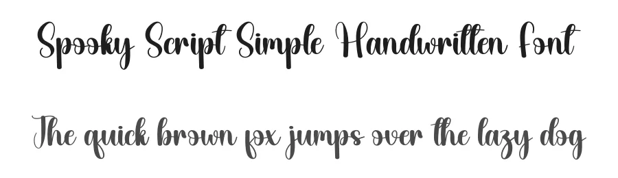 Spooky Script Simple Handwritten Font by creativeletter — Script Handwritten Font