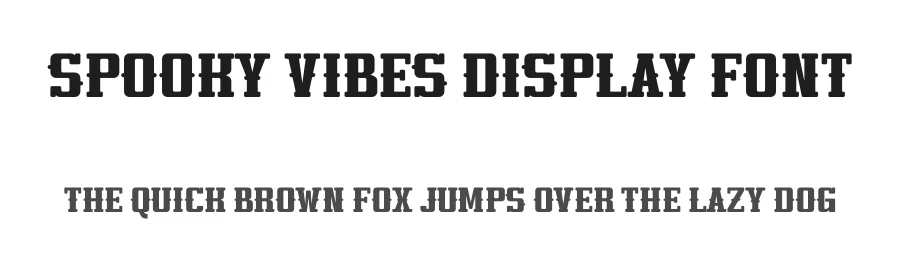 Spooky Vibes Display Font