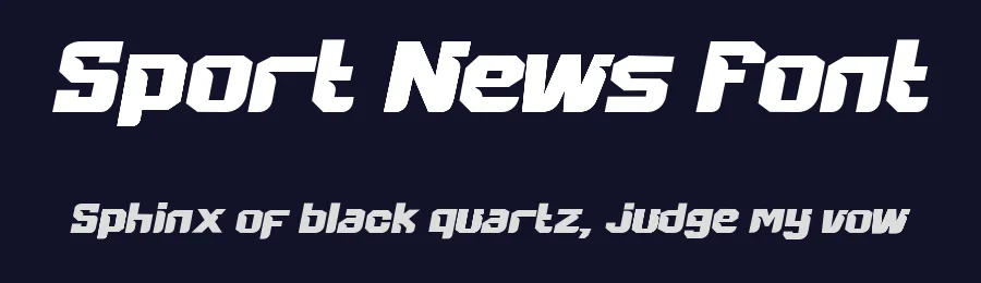 Sport News Font by waptype0894 — Display Font — thumbnail 2