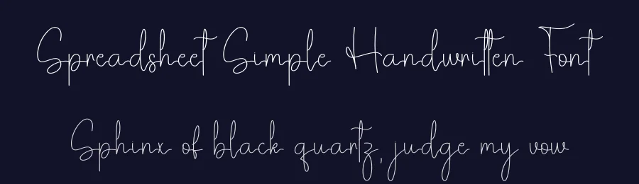 Spreadsheet Simple Handwritten Font by freshtypeink — Script Handwritten Font — thumbnail 2