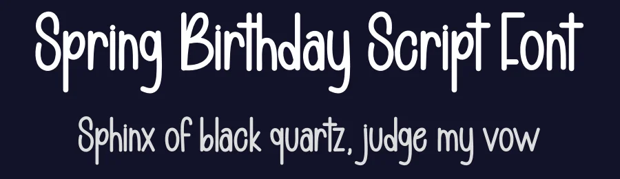Spring Birthday Script Font by andikastudio — Display Font — thumbnail 2