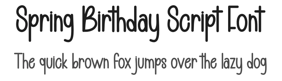 Spring Birthday Script Font by andikastudio — Display Font