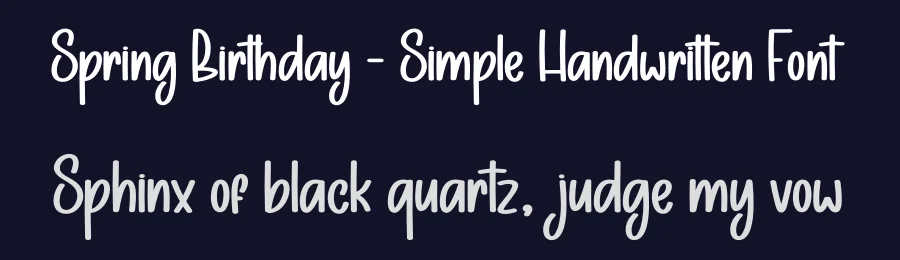 Spring Birthday – Simple Handwritten Font by andikastudio — Display Font — thumbnail 2