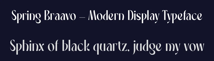 Spring Braavo – Modern Display Typeface by timelesstype.co — Serif Font — thumbnail 2