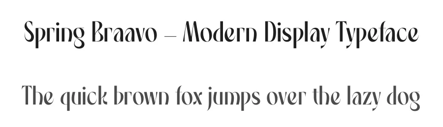 Spring Braavo – Modern Display Typeface by timelesstype.co — Serif Font