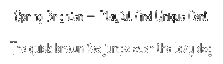 Spring Brighten – Playful And Unique Font by andikastudio — Display Font
