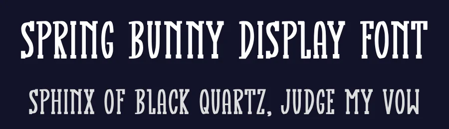 Spring Bunny Display Font by Craftedtype — Decorative Font — thumbnail 2