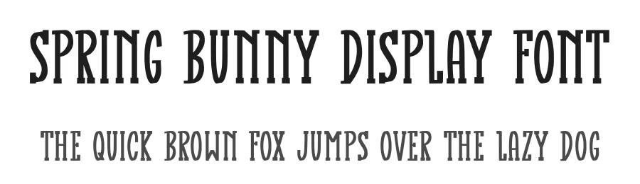 Spring Bunny Display Font by Craftedtype — Decorative Font