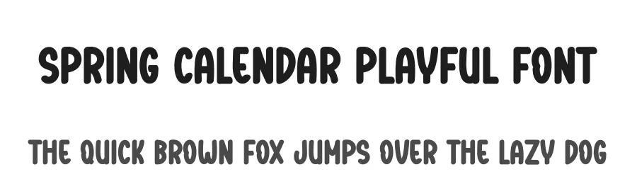 Spring Calendar Playful Font by creativeletter — Script Handwritten Font