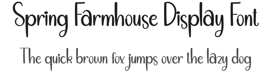 Spring Farmhouse Display Font by andikastudio — Script Handwritten Font