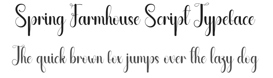 Spring Farmhouse Script Typeface by andikastudio — Script Handwritten Font