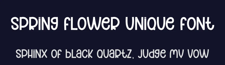 Spring Flower Unique Font by andikastudio — Display Font — thumbnail 2