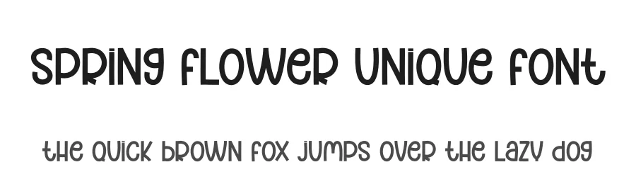 Spring Flower Unique Font by andikastudio — Display Font
