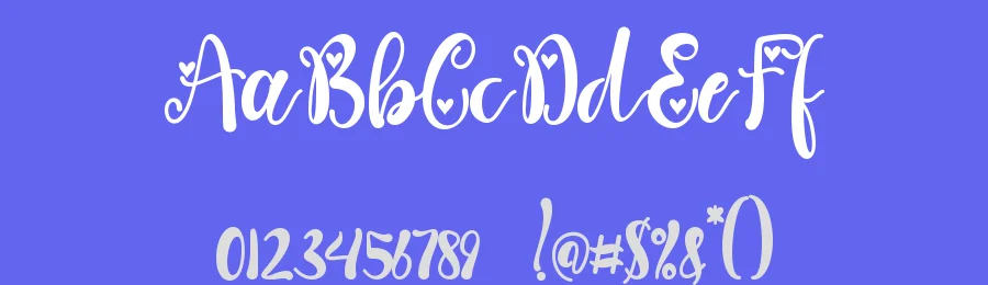 Spring Heart Calligraphy Font by Yoga Letter — Script Handwritten Font — thumbnail 3