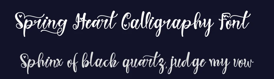Spring Heart Calligraphy Font by Yoga Letter — Script Handwritten Font — thumbnail 2