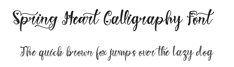 Spring Heart Calligraphy Font by Yoga Letter — Script Handwritten Font