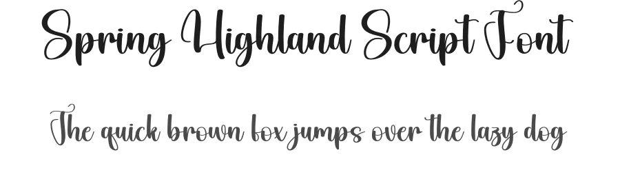 Spring Highland Script Font by creativeletter — Script Handwritten Font