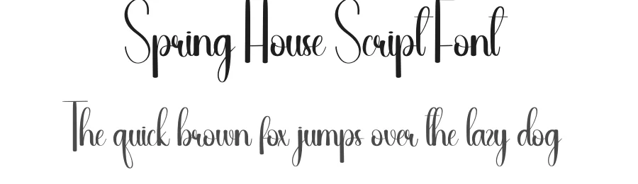 Spring House Script Font by andikastudio — Script Handwritten Font