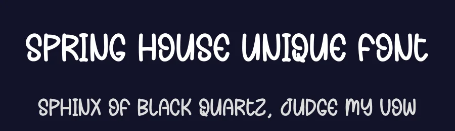 Spring House Unique Font by andikastudio — Display Font — thumbnail 2