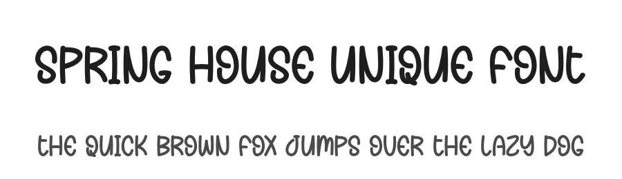 Spring House Unique Font by andikastudio — Display Font