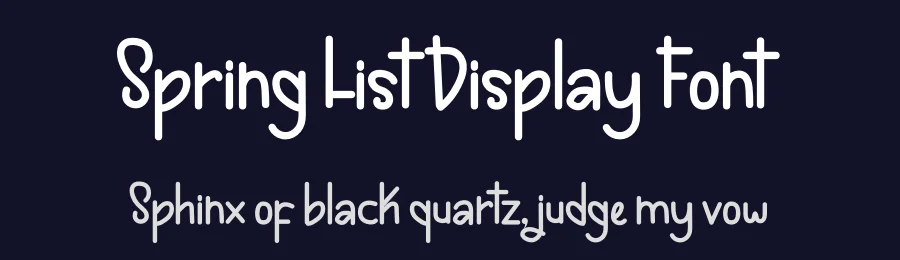 Spring List Display Font by inermediaSTUDIO — Display Font — thumbnail 2