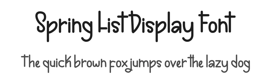 Spring List Display Font by inermediaSTUDIO — Display Font