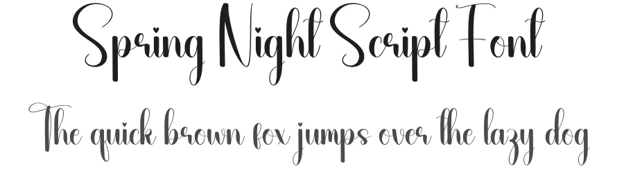 Spring Night Script Font by andikastudio — Script Handwritten Font
