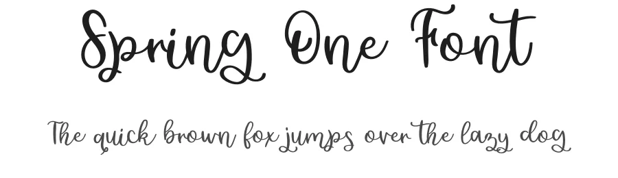 Spring One Font by sugiharto1790 — Script Handwritten Font