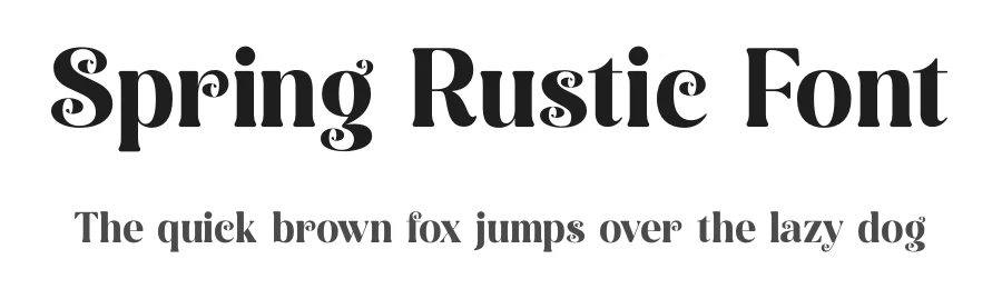 Spring Rustic Font by timelesstype.co — Display Font