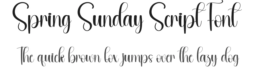 Spring Sunday Script Font by andikastudio — Script Handwritten Font
