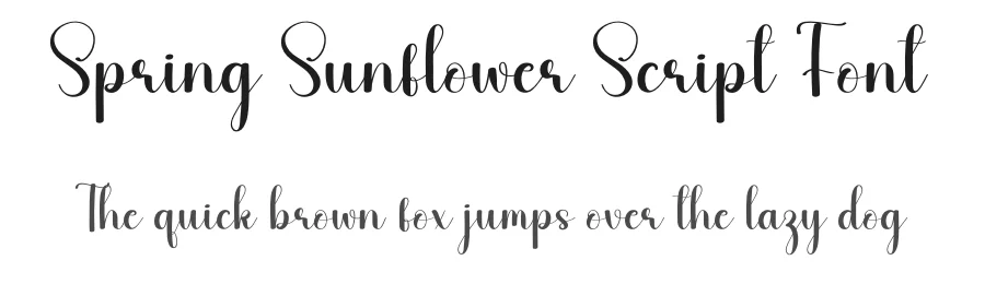 Spring Sunflower Script Font by andikastudio — Script Handwritten Font