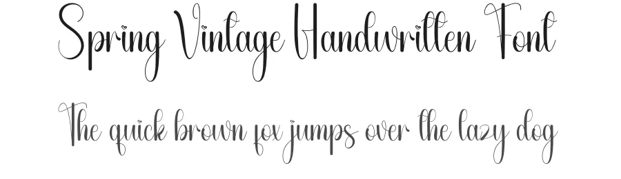 Spring Vintage Handwritten Font by andikastudio — Script Handwritten Font