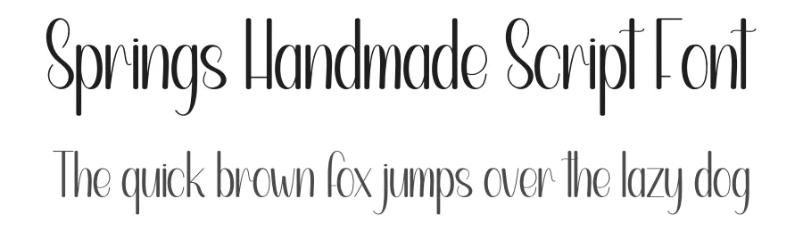 Springs Handmade Script Font by andikastudio — Display Font