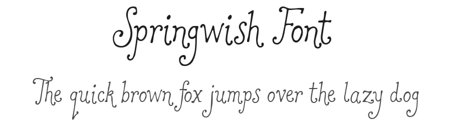 Springwish Font by letterhanna — Script Handwritten Font
