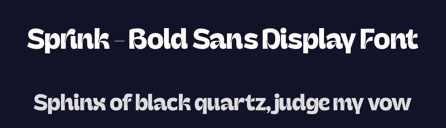 Sprink – Bold Sans Display Font by timelesstype.co — Display Font — thumbnail 2