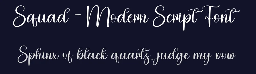 Squad – Modern Script Font by creativeletter — Script Handwritten Font — thumbnail 2