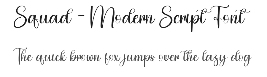 Squad – Modern Script Font by creativeletter — Script Handwritten Font
