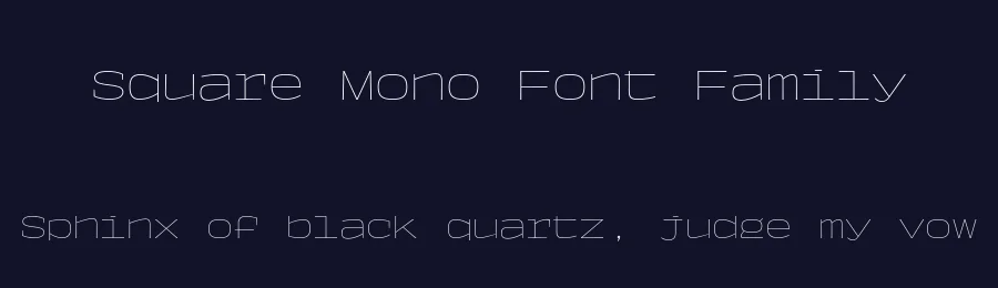 Square Mono Font Family by Raphael Lefeuvre — Sans Serif Font — thumbnail 2