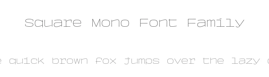 Square Mono Font Family by Raphael Lefeuvre — Sans Serif Font