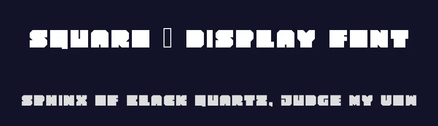 Squaro – Display Font by albabilham — Display Font — thumbnail 2