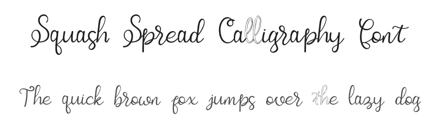 Squash Spread Calligraphy Font by Nuryanto Dwi — Script Handwritten Font