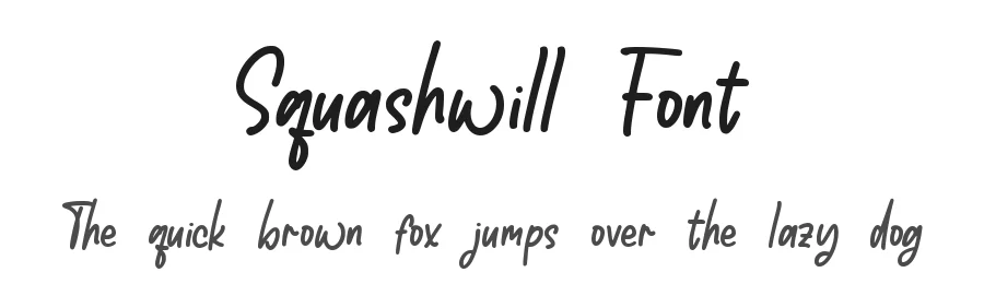 Squashwill Font by qwrtype — Script Handwritten Font