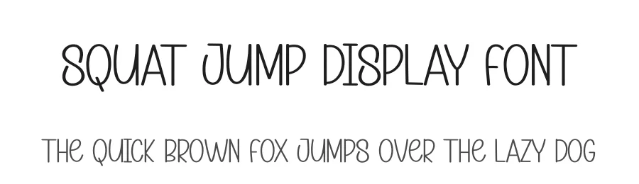 Squat Jump Display Font by andikastudio — Display Font